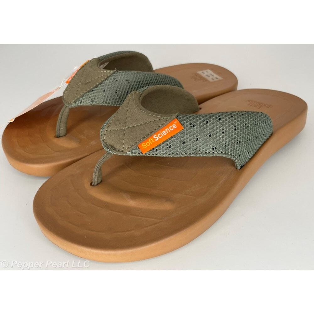 Flip Flop Thong Sandal Men's Size 8 Women's 10 Sage Mesh Soft Science Comfort